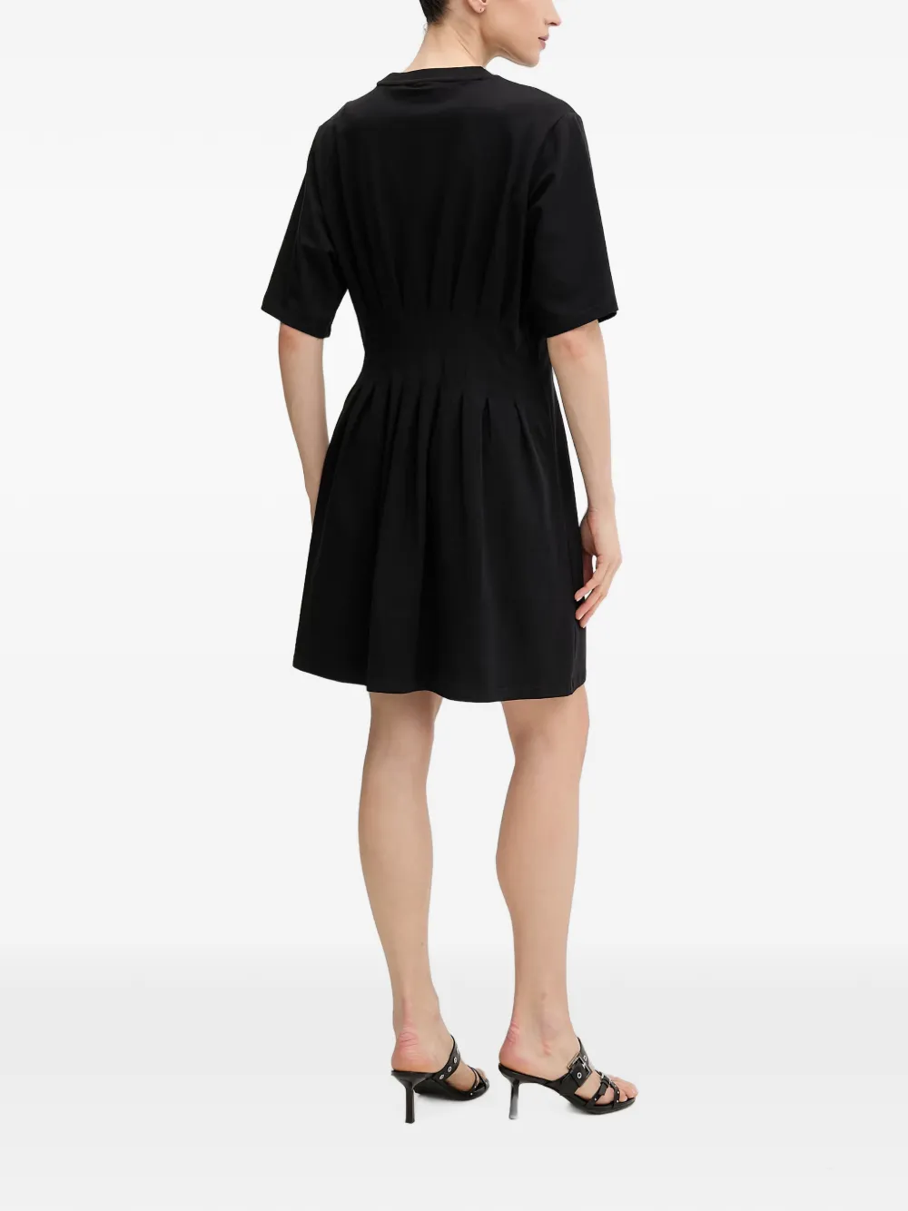 Gestuz GZinez mini-jurk met korte mouwen en geplooide taille Zwart