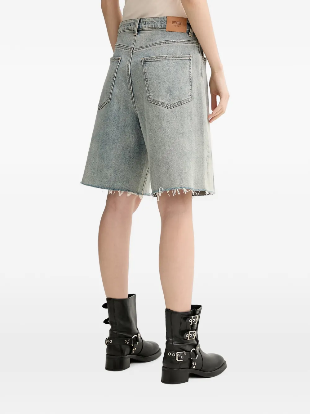 Gestuz GZnoma gerafelde denim shorts Blauw