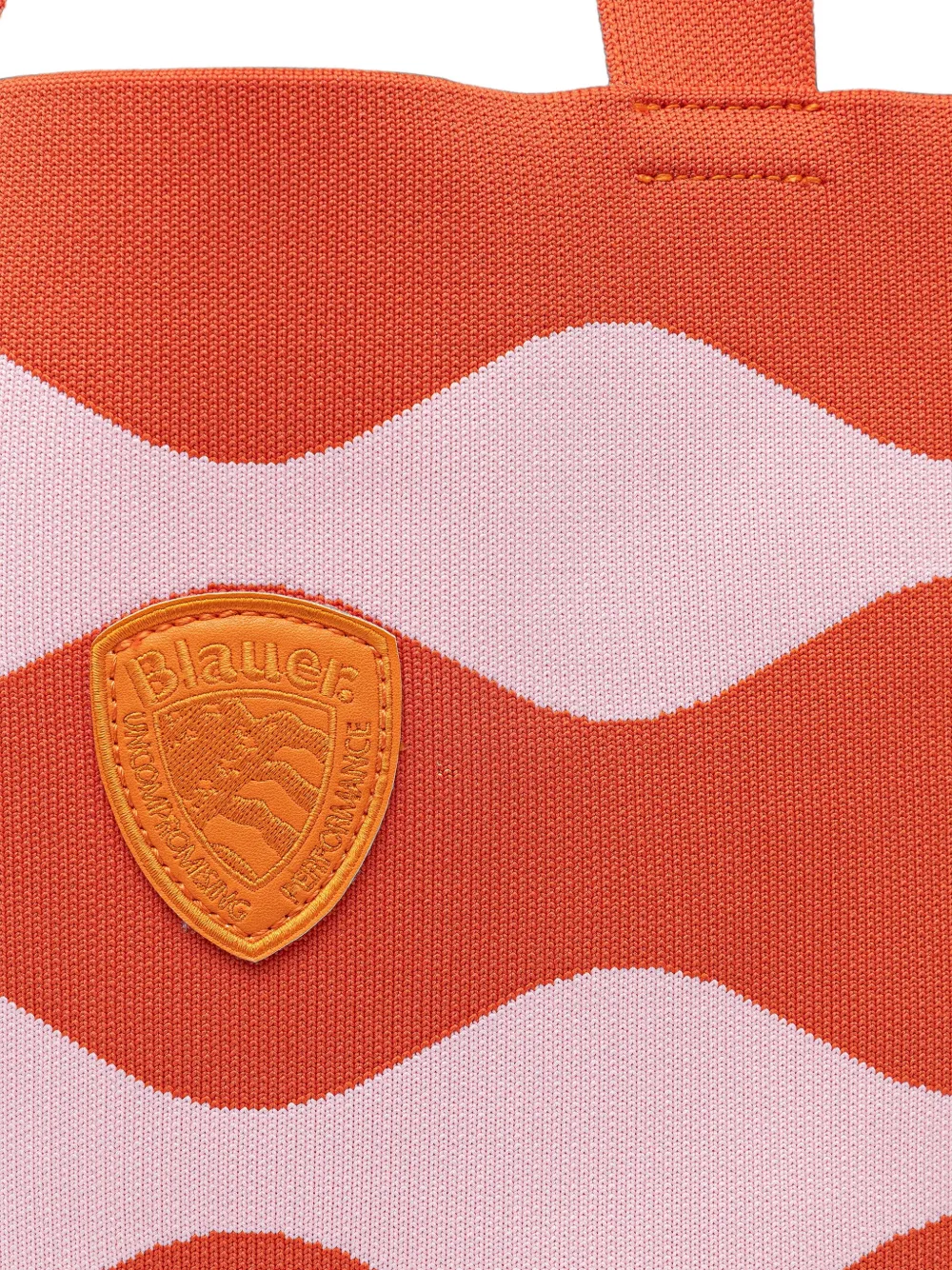 Blauer wave-pattern logo-patch tote bag Oranje