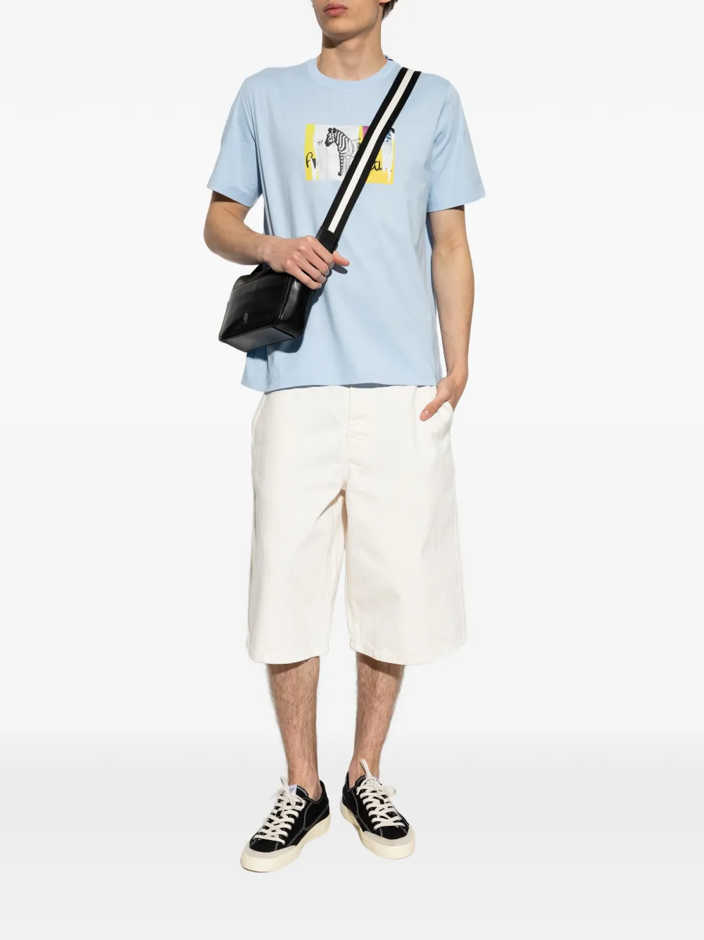 PS Paul Smith T-shirt met zebraprint Blauw