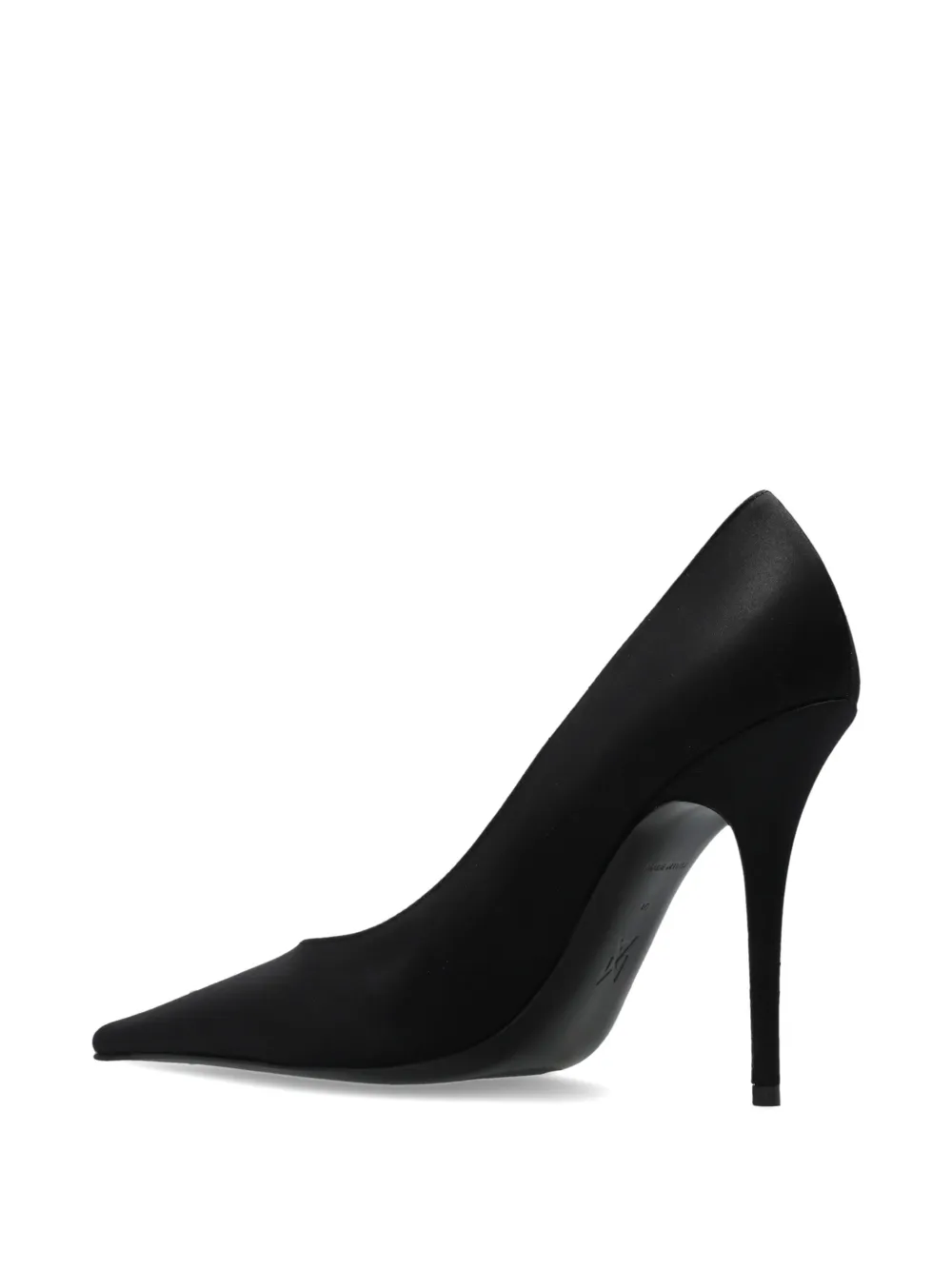 Amina Muaddi Barbara satin pumps Zwart