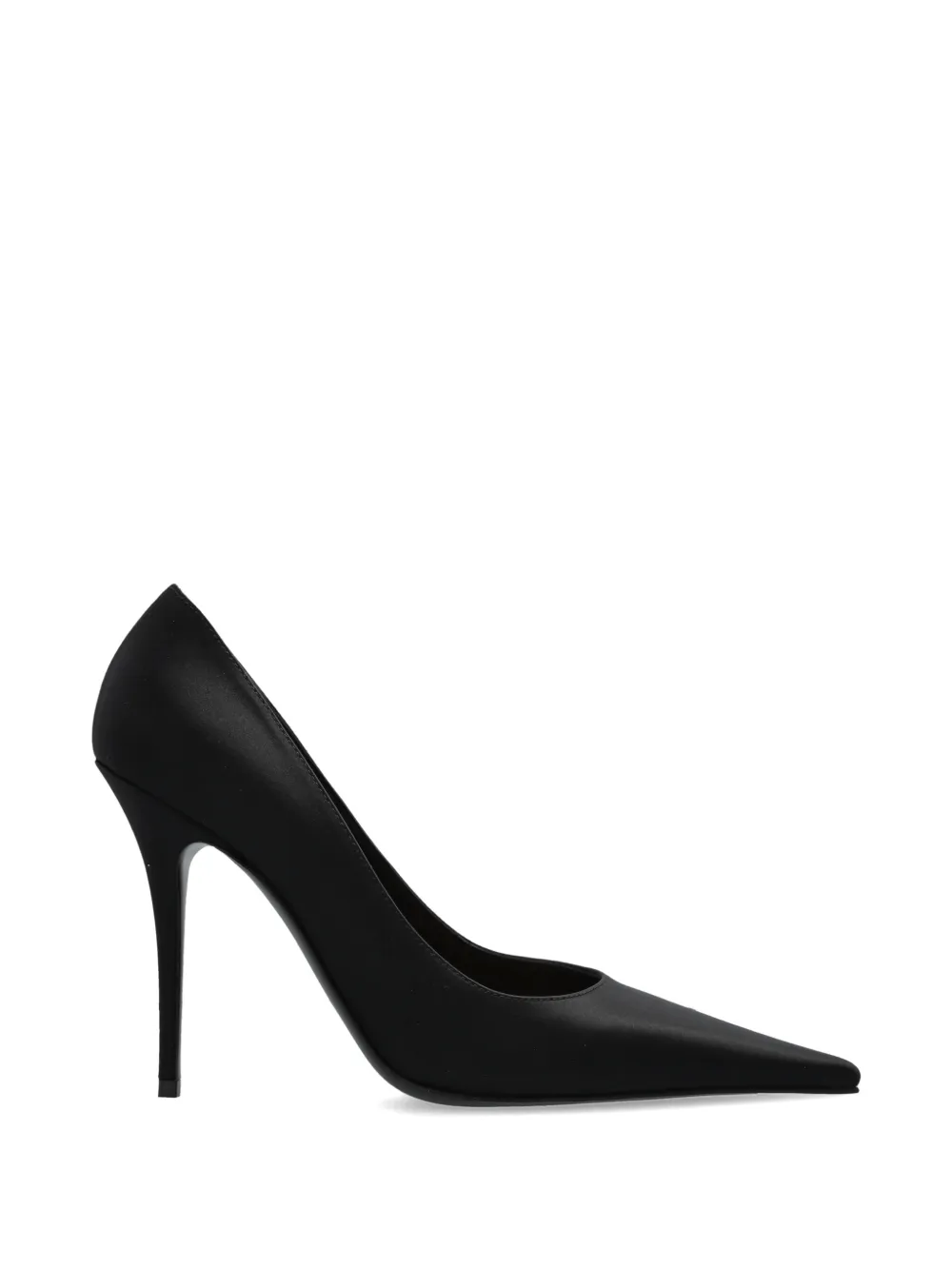 Amina Muaddi Barbara satin pumps Zwart