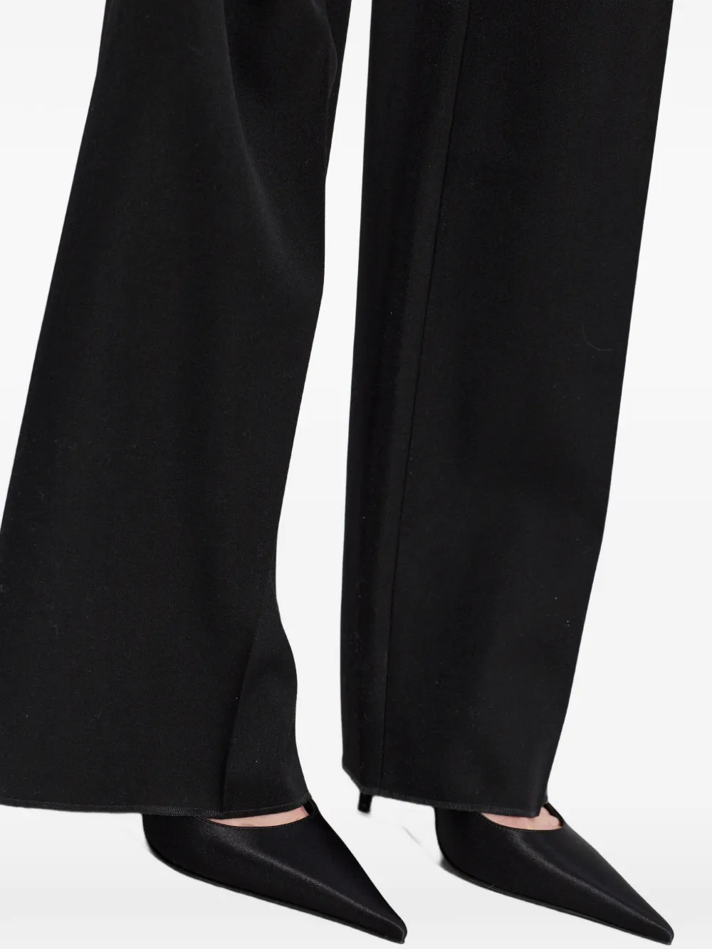 Amina Muaddi Barbara satin pumps Zwart
