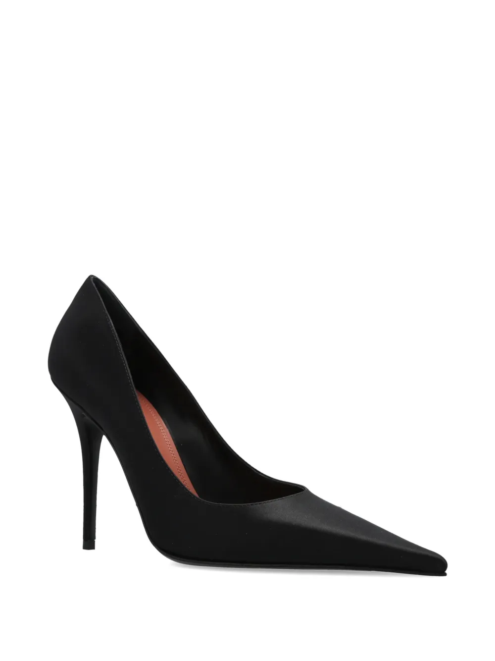 Amina Muaddi Barbara satin pumps Zwart