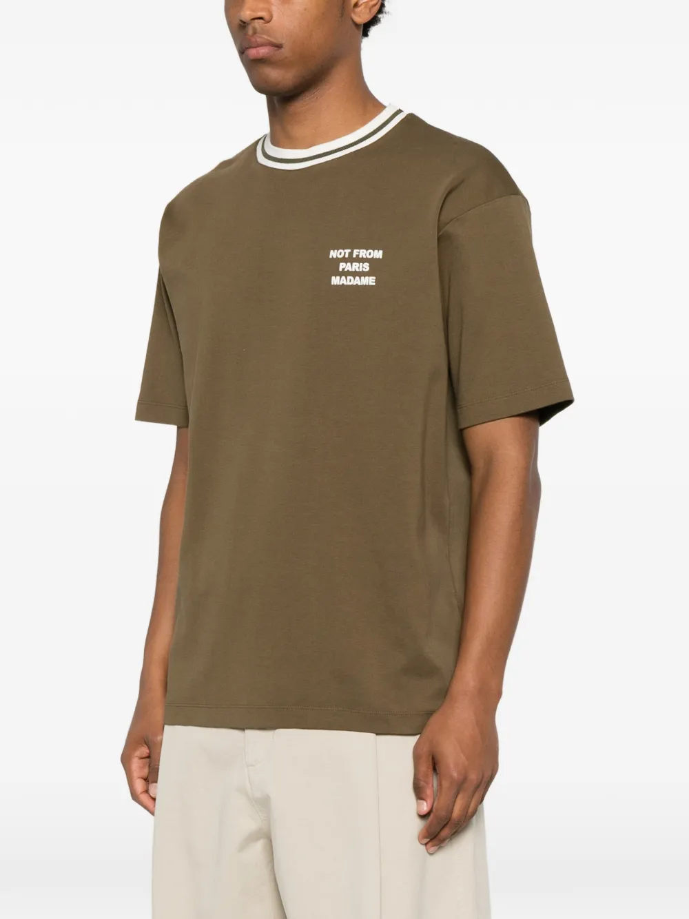 Drôle De Monsieur Katoenen T-shirt Groen