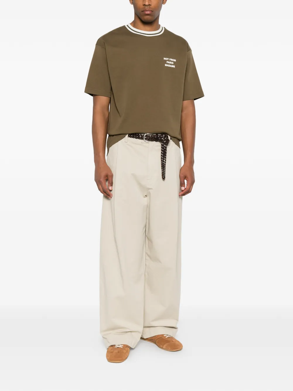 Drôle De Monsieur Katoenen T-shirt Groen