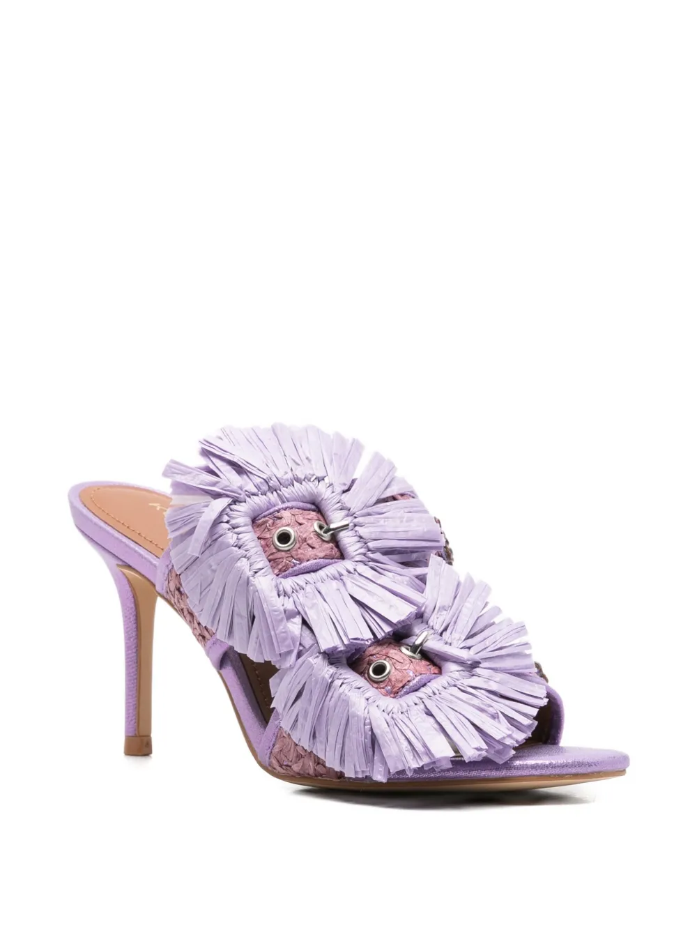Kurt Geiger London fringe-trimmed crystal-embellished sandals Paars