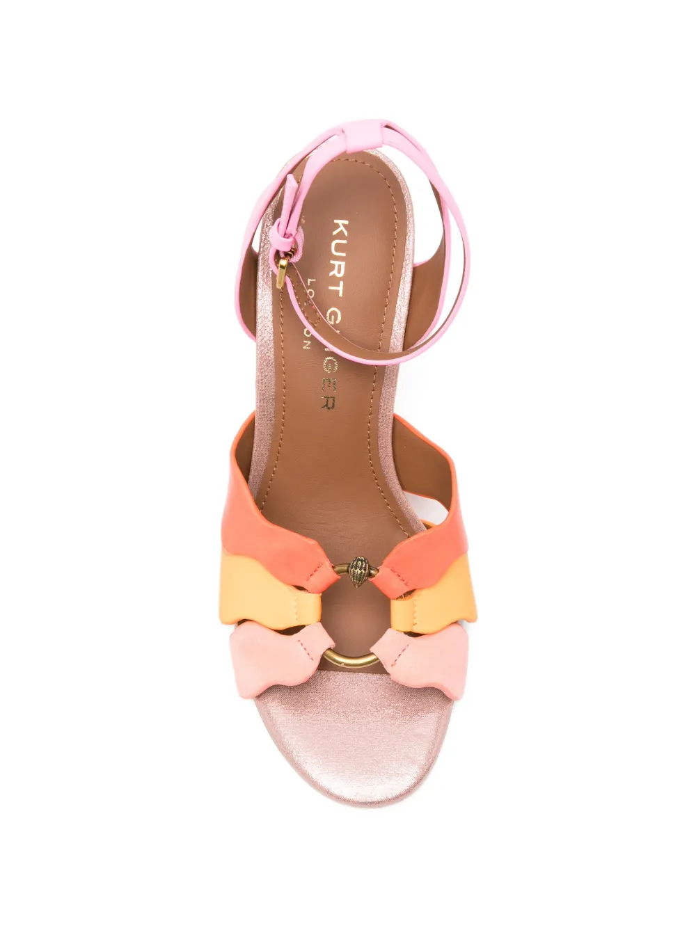 Kurt Geiger London scalloped leather sandals Roze