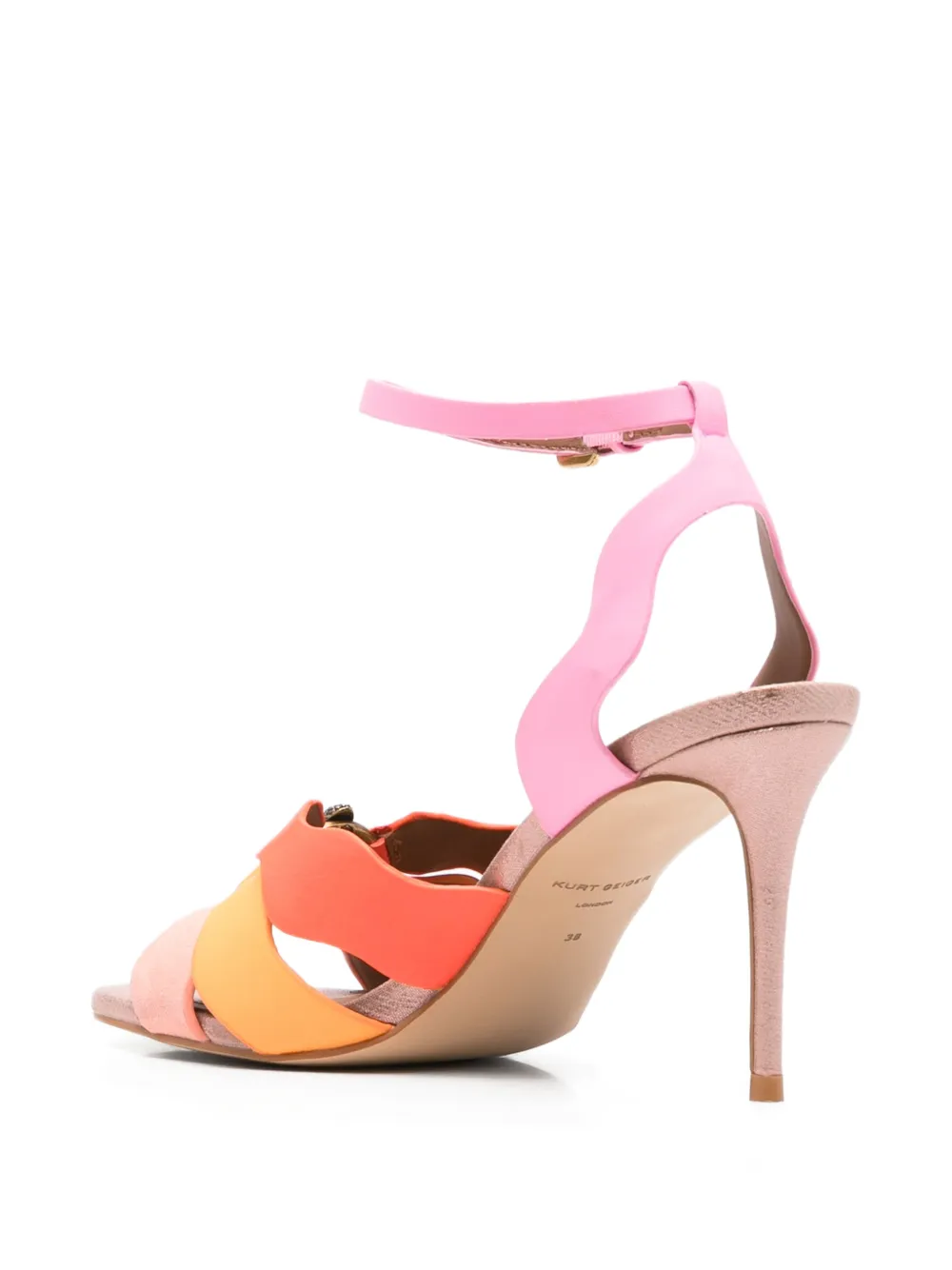 Kurt Geiger London scalloped leather sandals Roze