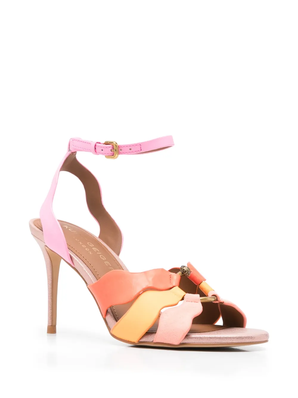 Kurt Geiger London scalloped leather sandals Roze
