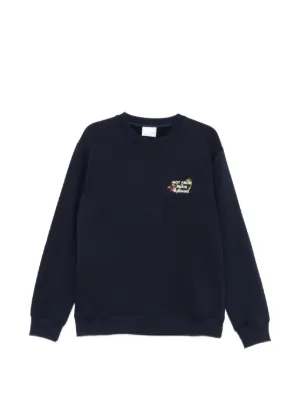 値下げ‼️ vetements Embroidered Sweatshirt VETEMENTS Embroidered Sweatshirt | Blue | FARFETCH