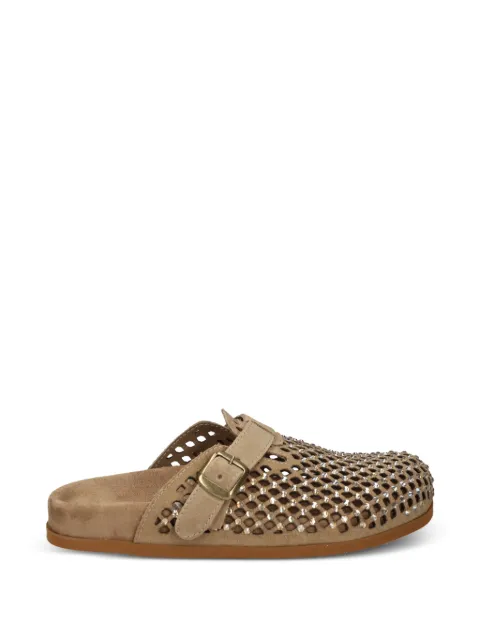 Metisse crystal-embellished mules