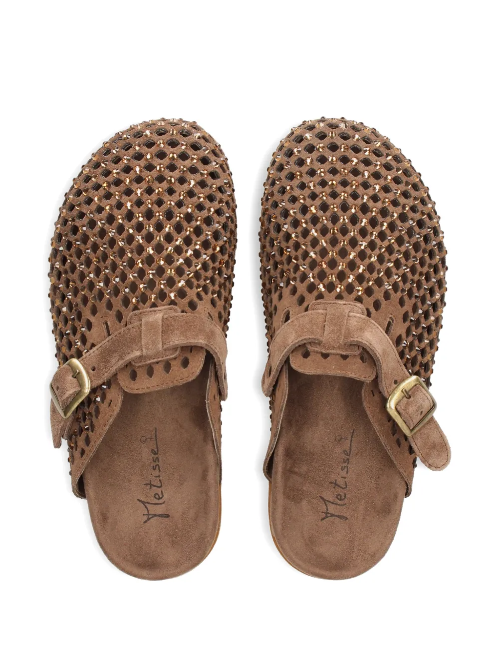 Metisse crystal-embellished mules Bruin
