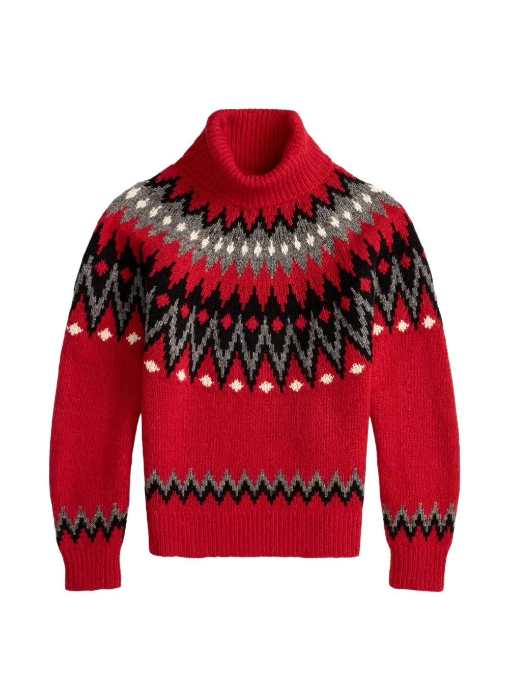 Polo Ralph Lauren Fair Isle roll-neck sweater - Rosso