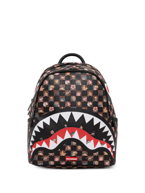 Sprayground check-print shark-mouth backpack