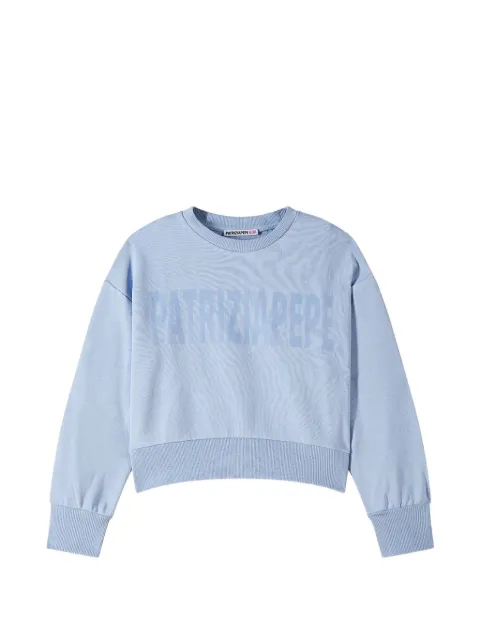 Patrizia Pepe logo-print cropped sweatshirt