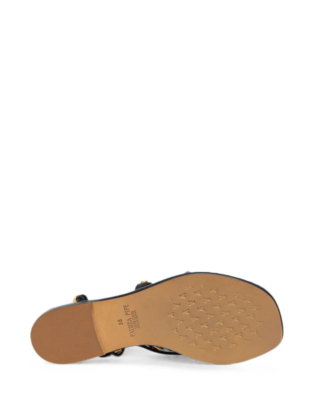 Patrizia Pepe wrap-around Fly-motif sandals Zwart