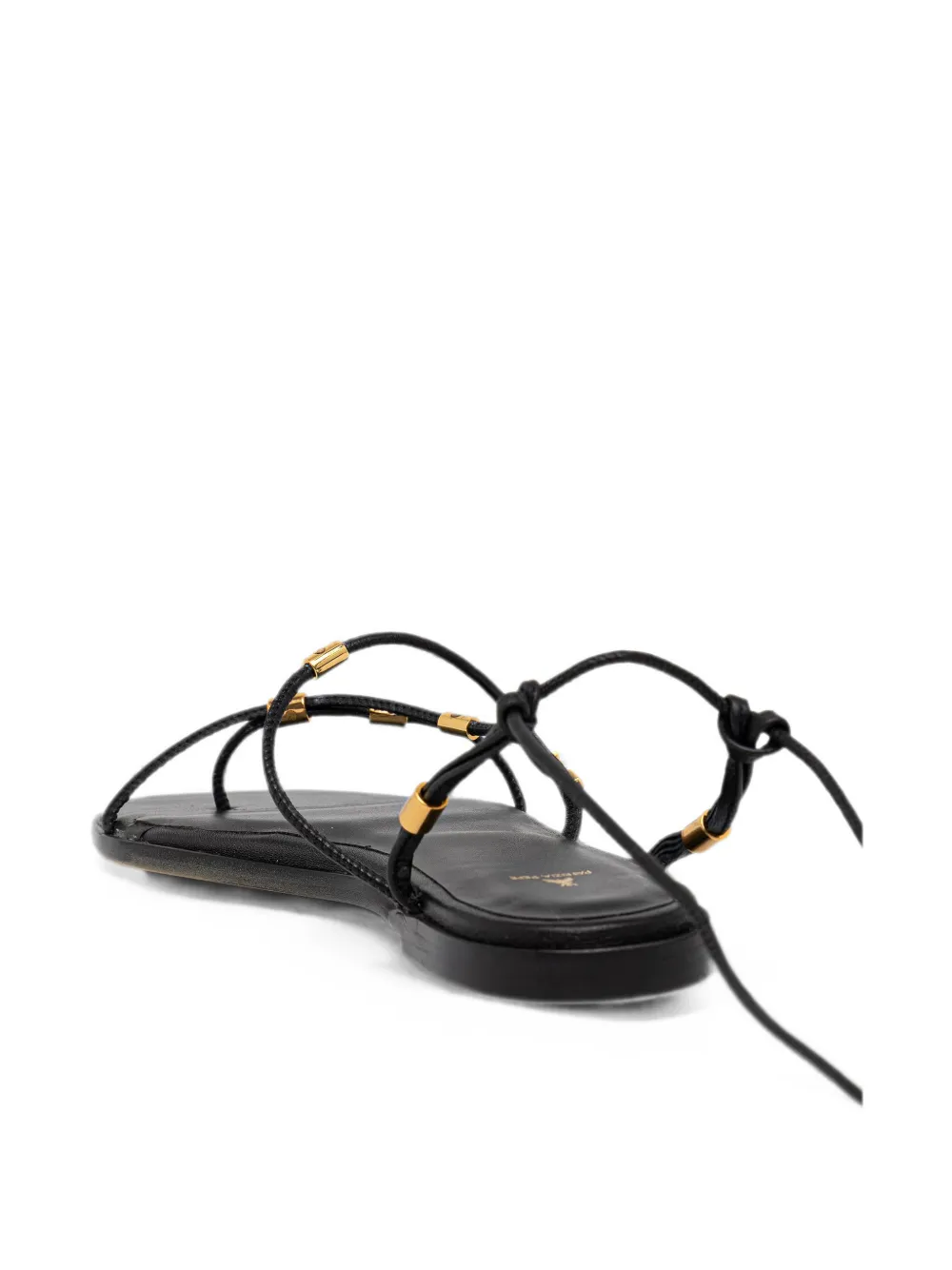 Patrizia Pepe wrap-around Fly-motif sandals Zwart