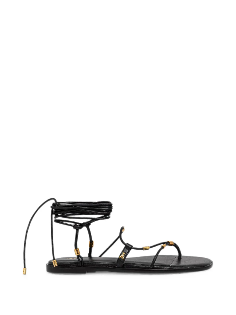 Patrizia Pepe wrap-around Fly-motif sandals Zwart