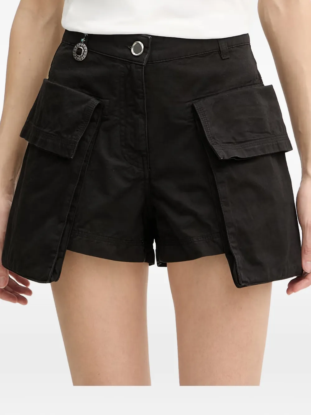 PINKO oversized-pocket shorts - Nero