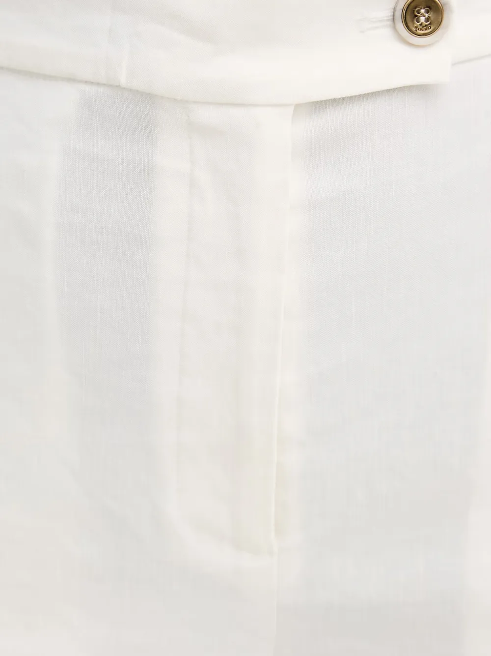 PINKO Broek van linnenblend met geperste plooi Wit
