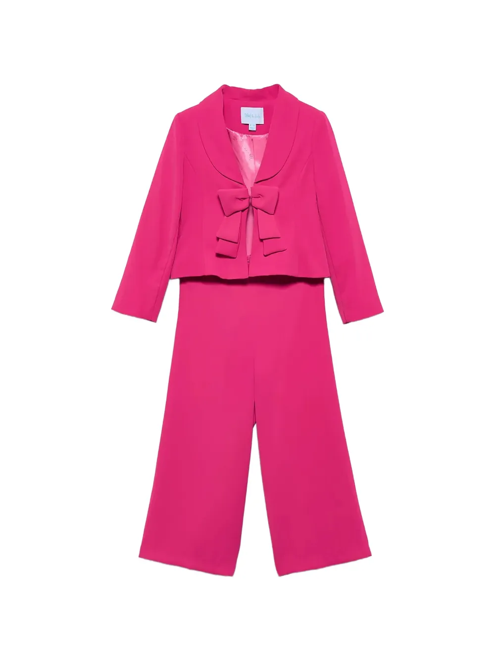 Abel & Lula bow-detail cropped-jacket trousers set (set of two) - Rosa