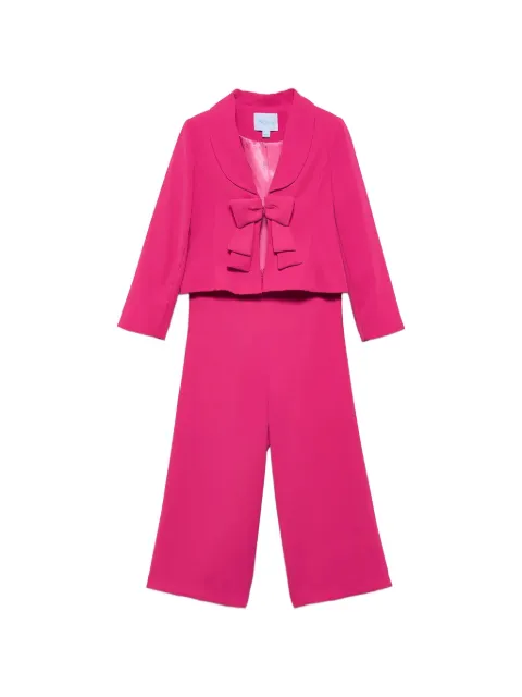 Abel & Lula bow-detail cropped-jacket trousers set (set of two)