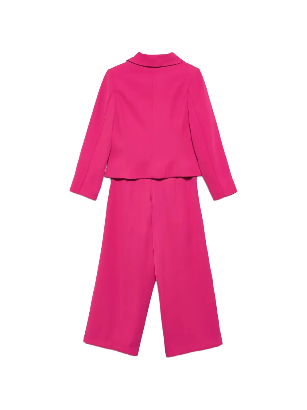 Abel & Lula Tweedelige broekset met cropped jasje en strikdetail Roze