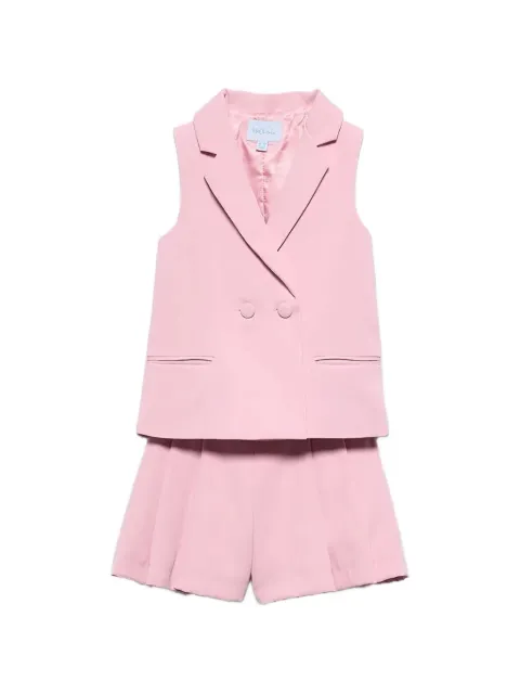Abel & Lula double-breasted sleeveless shorts set (set of two)