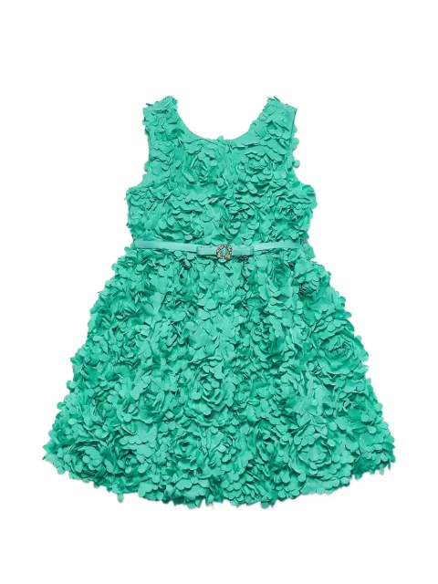 Abel & Lula mini floral-appliqué belted dress