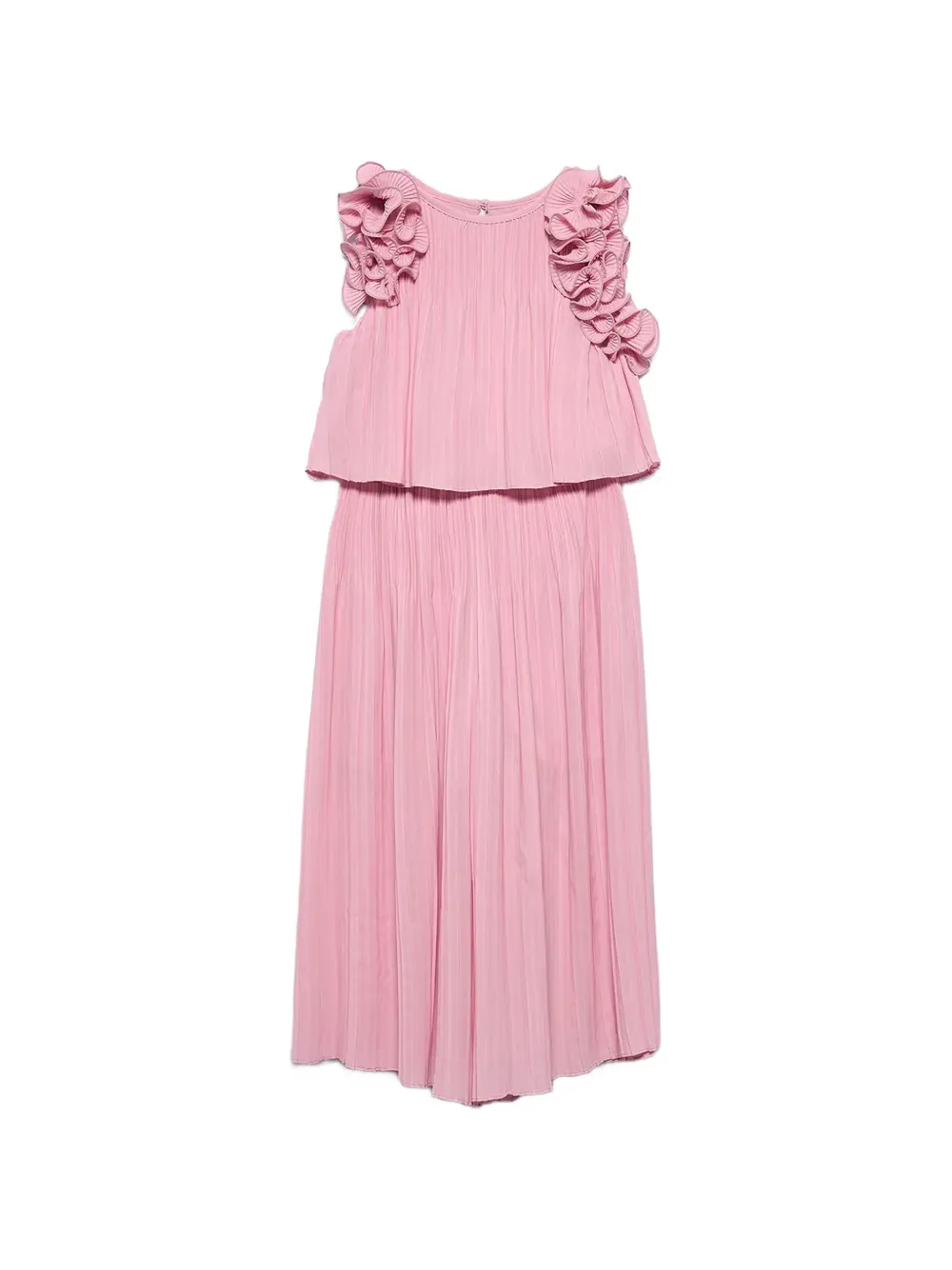 Abel & Lula pleated ruffled trousers set (set of two) - Rosa