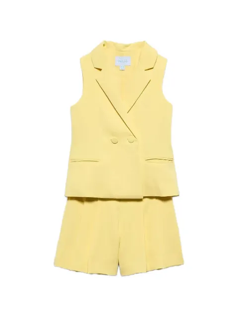 Abel & Lula double-breasted sleeveless shorts set (set of two)