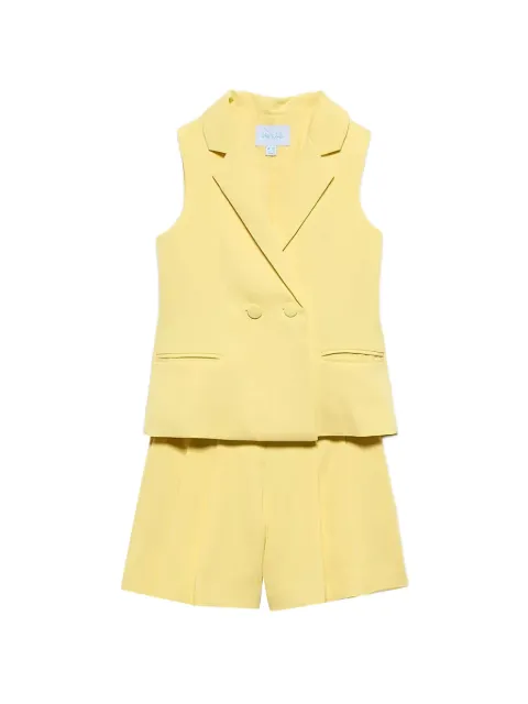 Abel & Lula double-breasted sleeveless shorts set (set of two)