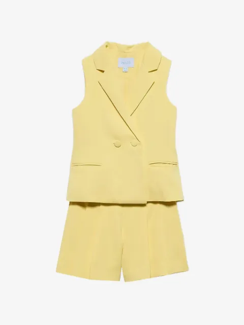 Abel & Lula double-breasted sleeveless shorts set (set of two)