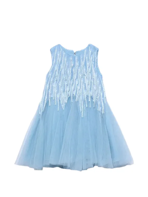Abel & Lula mini fringe-detail tulle dress
