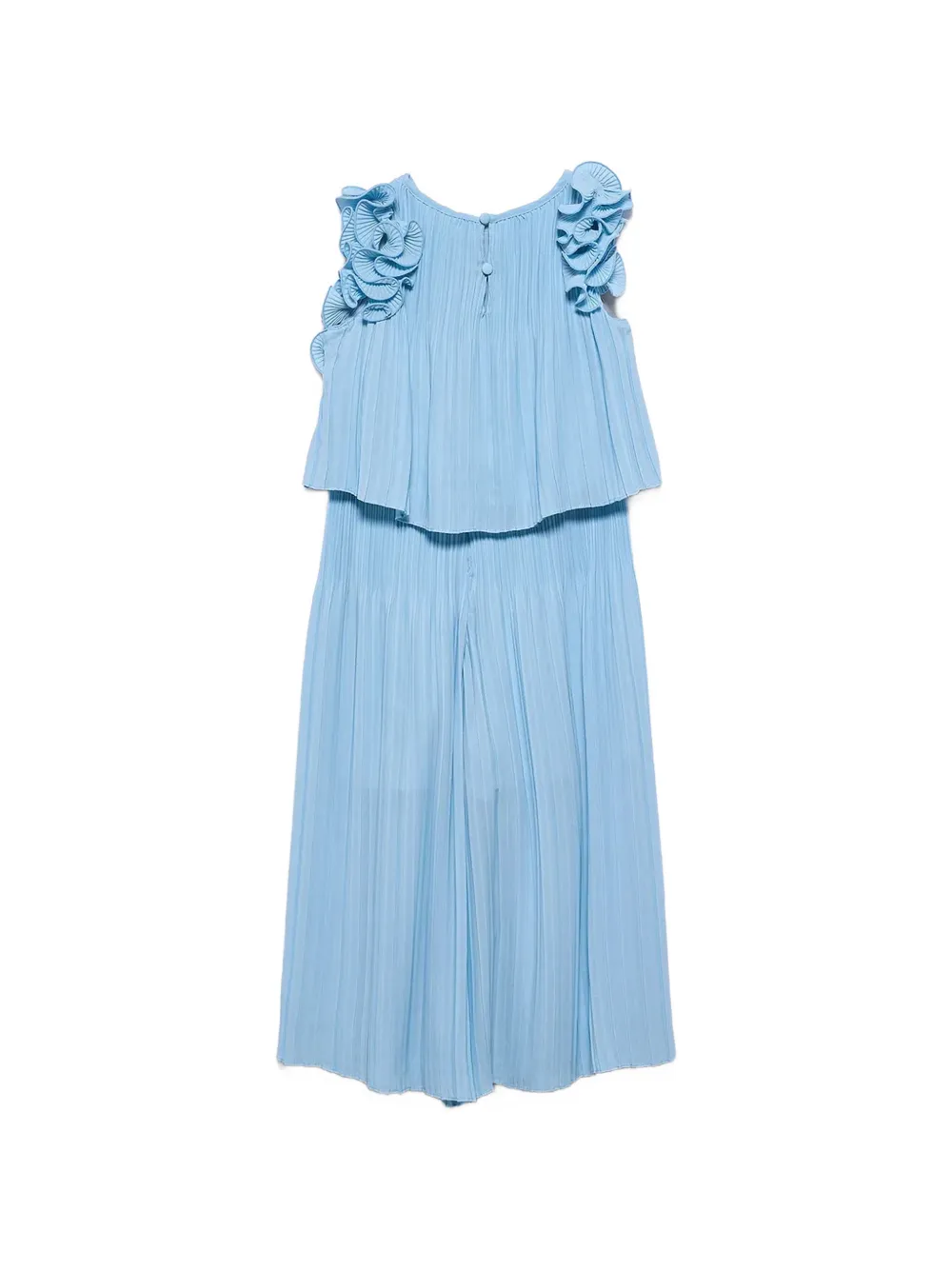 Abel & Lula Tweedelige set met plooibroek en ruches Blauw