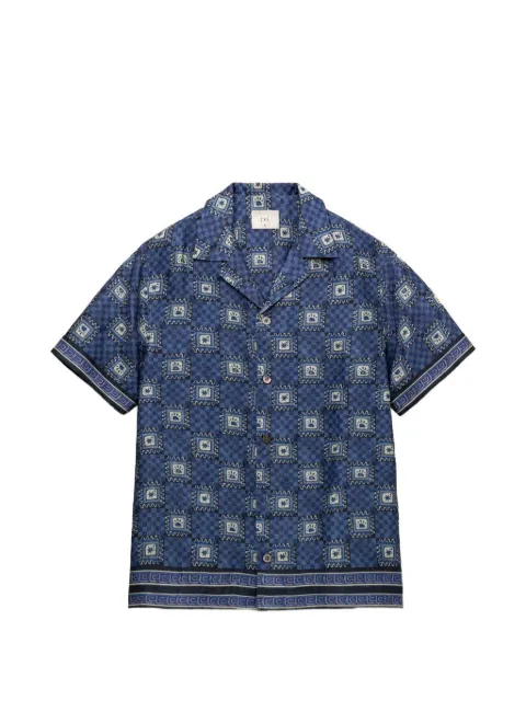 CHÉ Telha-print linen shirt