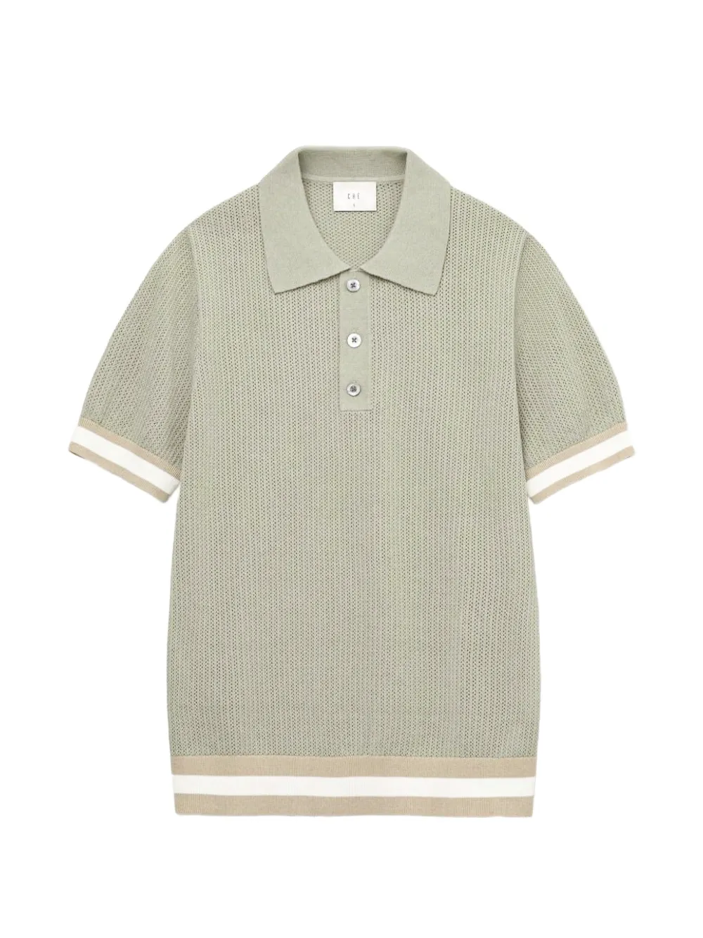 CHÉ Quinn open-knit polo shirt - Grün
