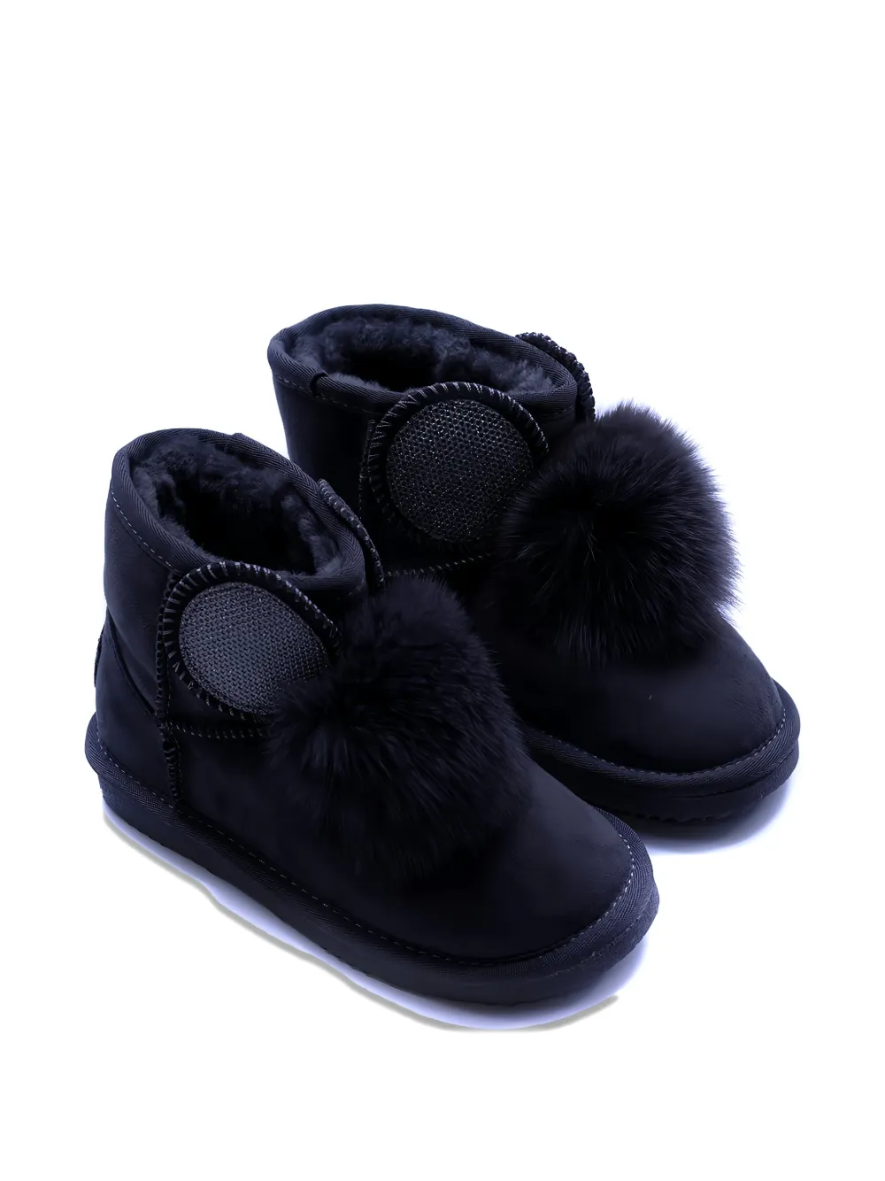 Master Of Arts Kids pom-pom faux-fur boots - Nero