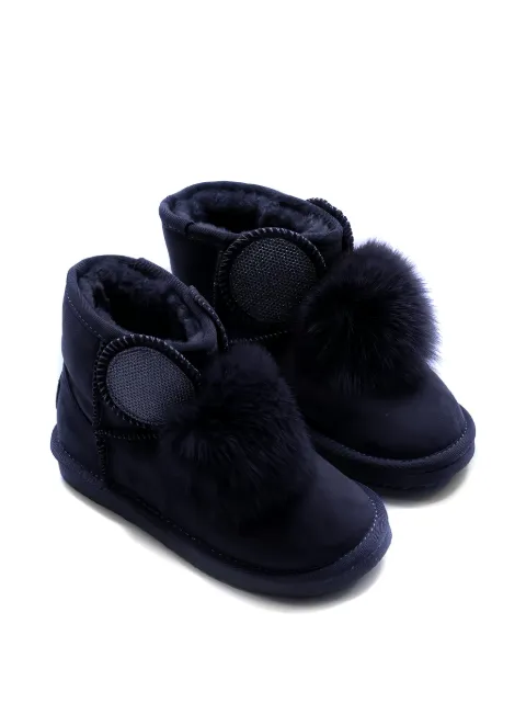 Master Of Arts Kids pom-pom faux-fur boots