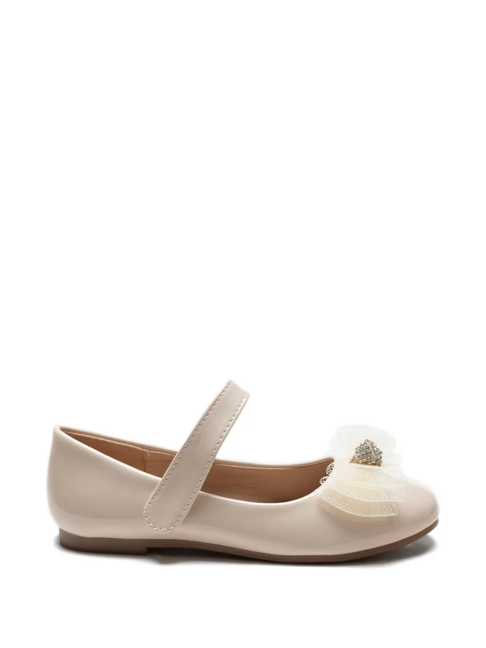 Tulleen Lucille bow-detail ballet flats - Toni neutri