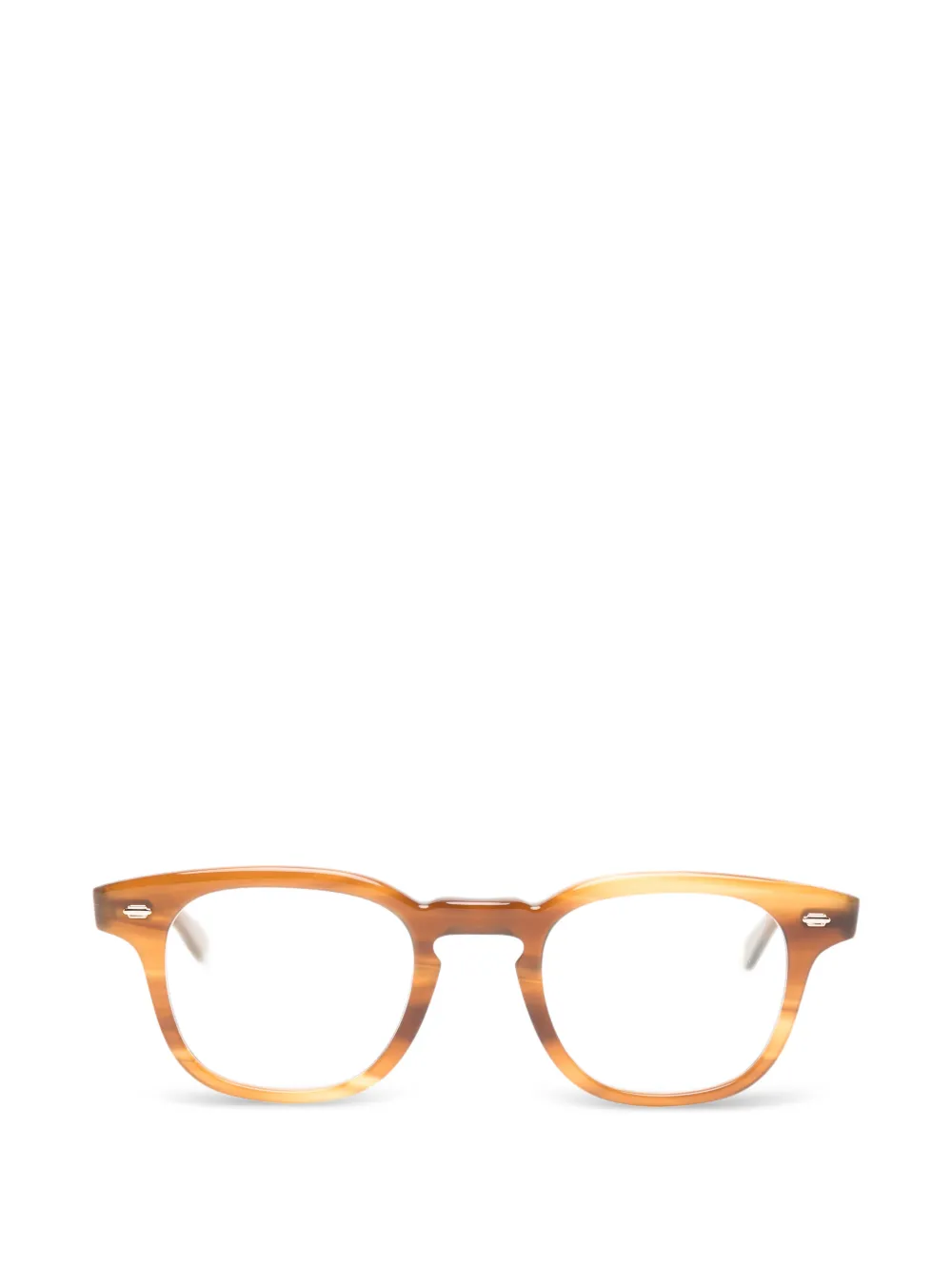 Garrett Leight Sherwood square-frame glasses - Marrone