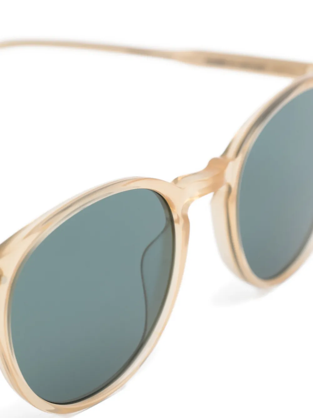 Garrett Leight Clune zonnebril met rond montuur Beige