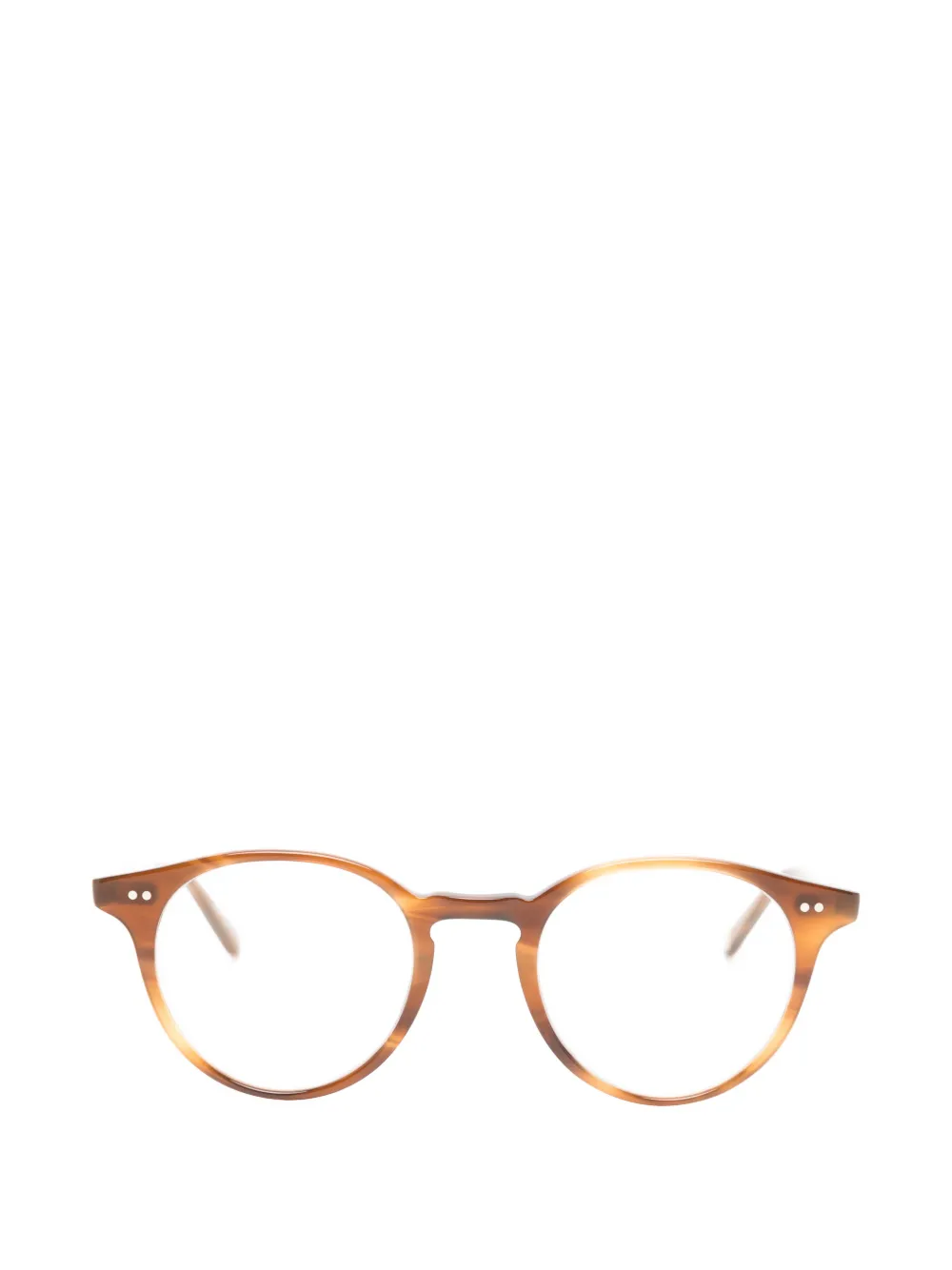 Garrett Leight Clune round-frame glasses - Marrone