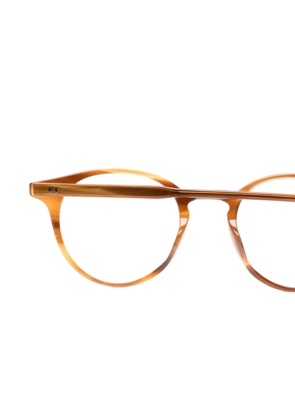 Garrett Leight Clune bril met rond montuur Bruin