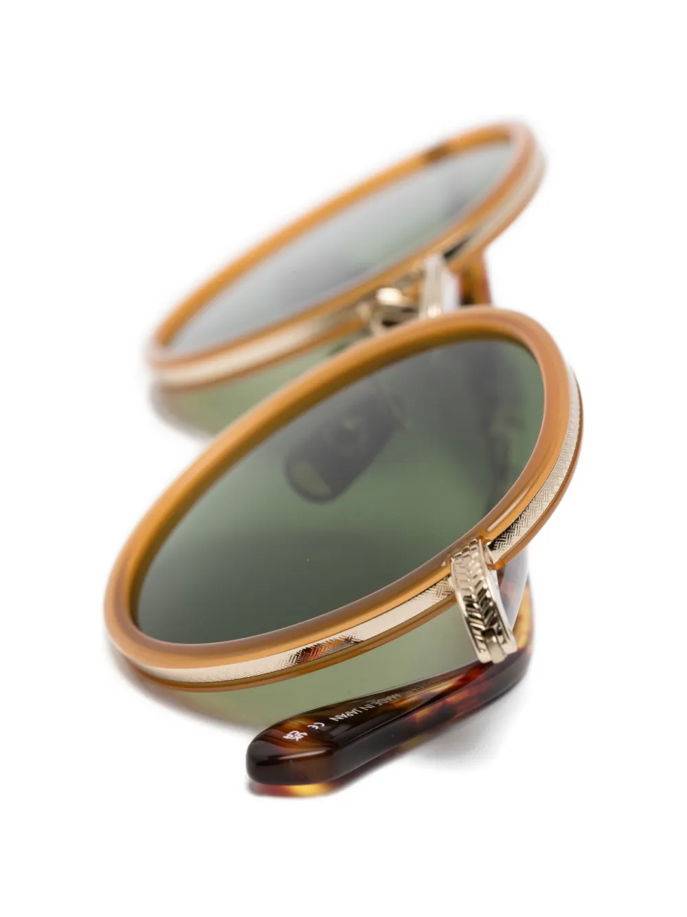 Garrett Leight x Wilson zonnebril met rond montuur Goud