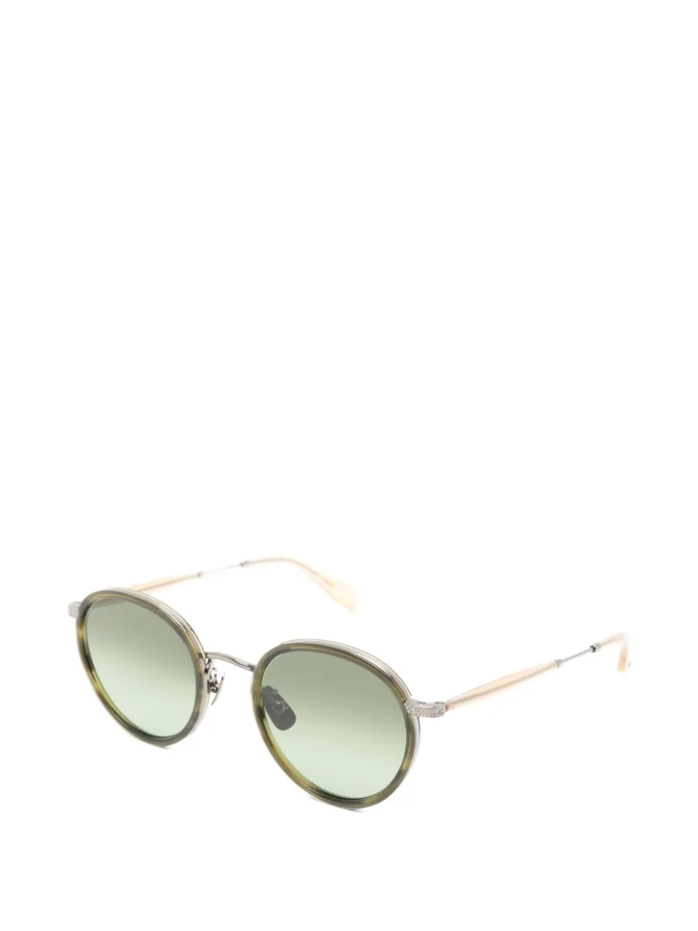 Garrett Leight x Wilson zonnebril met rond montuur Groen