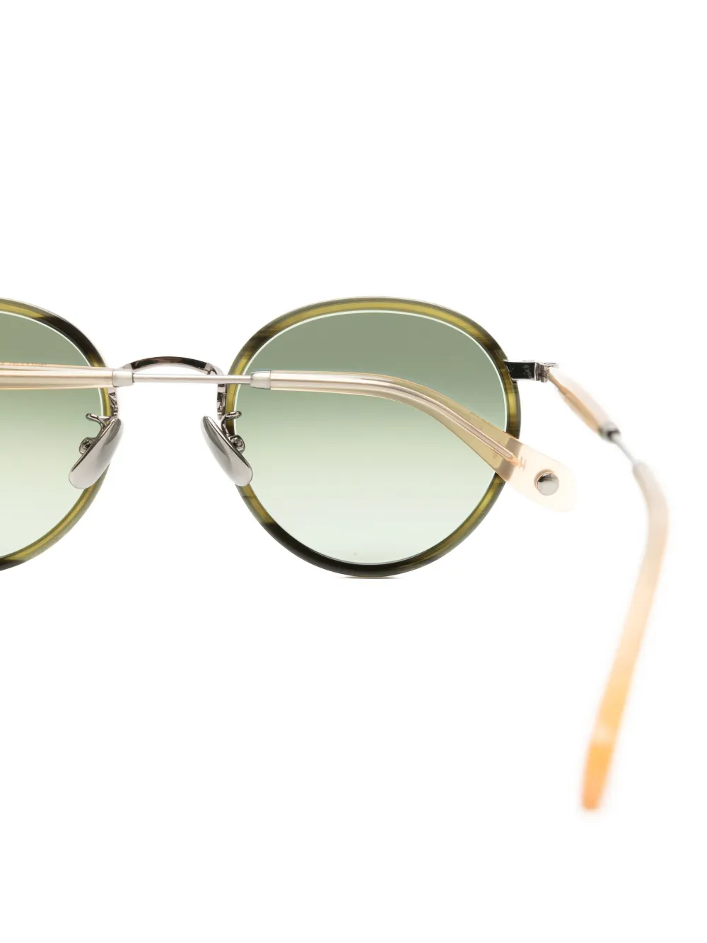 Garrett Leight x Wilson zonnebril met rond montuur Groen