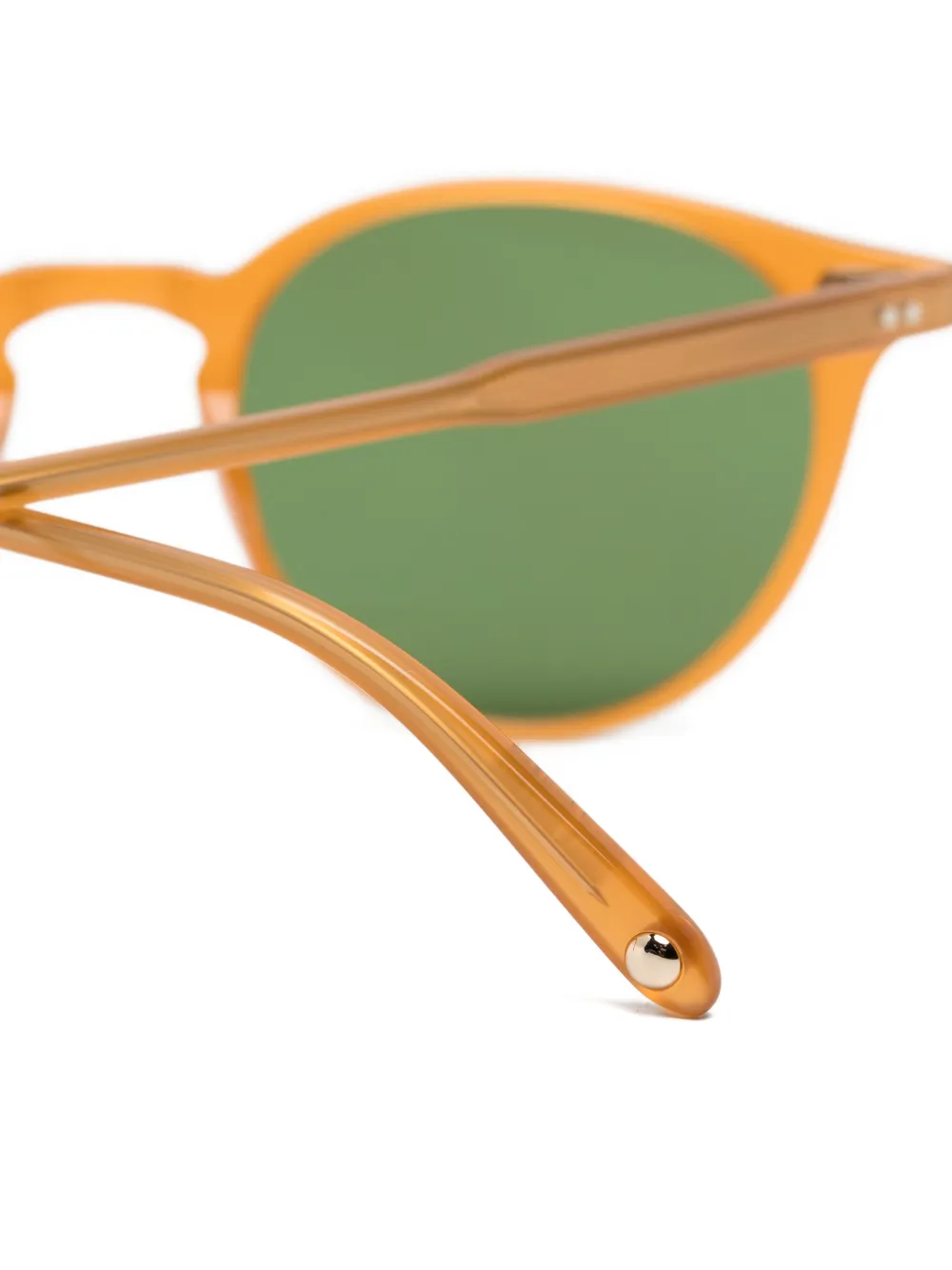 Garrett Leight Clune zonnebril met rond montuur Oranje