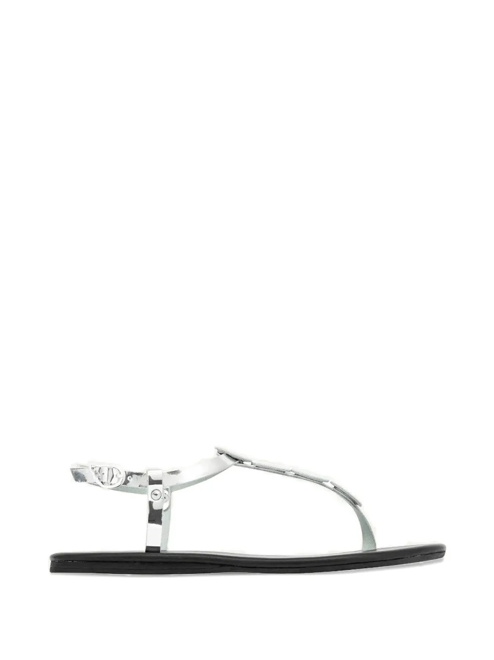 Ancient Greek Sandals Ilida round-detail flat sandals Zilver